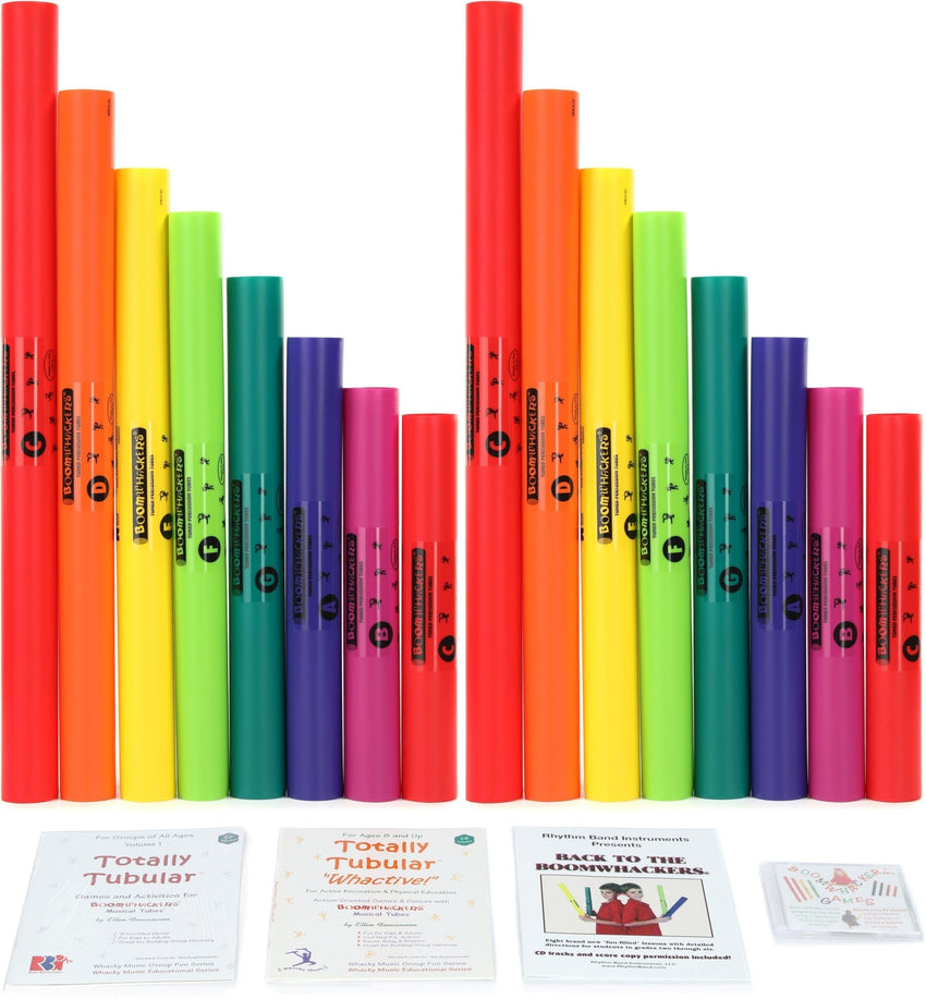 Rhythm Band Instruments Boomwhackers Rhythmic Musical Learning 16 Tube Activity Pack 15"W x 10"D x 6"H (RBI - BW16AP) - SchoolOutlet