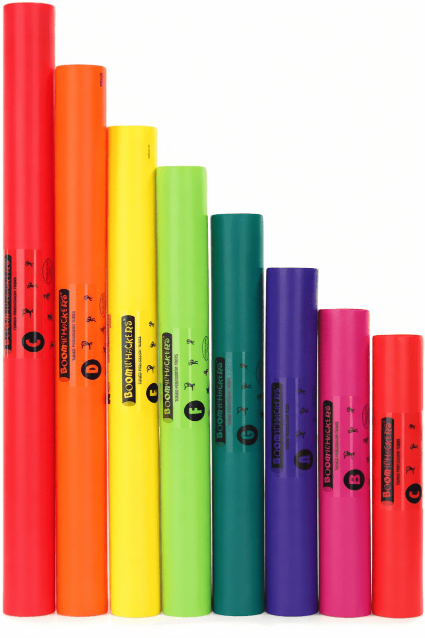 Rhythm Band Instruments Boomwhackers Rhythmic Percussion 27 Tube Classroom Pack 8"W x 14"L x 25"D (RBI - BW27CP) - SchoolOutlet