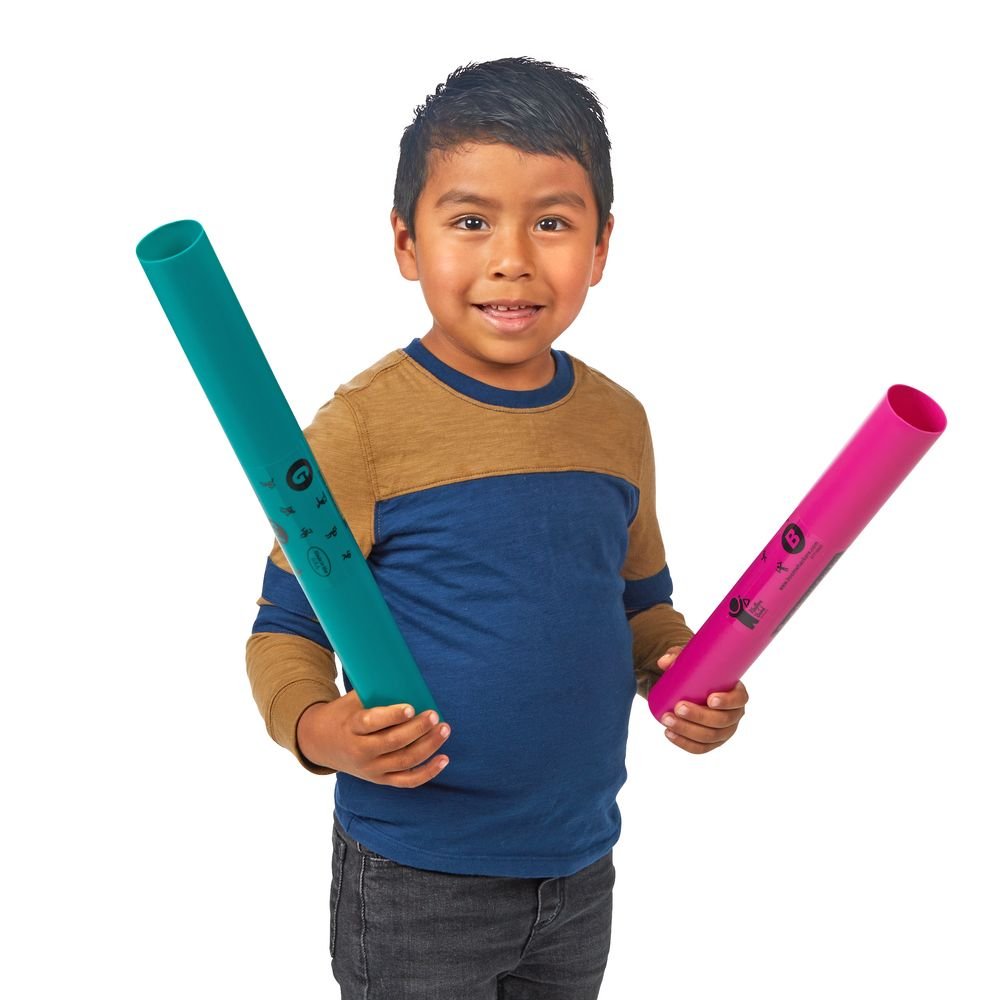Rhythm Band Instruments Boomwhackers Deluxe Musical Percussion 54 Tube Classroom Pack 14"W x 14"L x 26"D (RBI - BW54TB) - SchoolOutlet