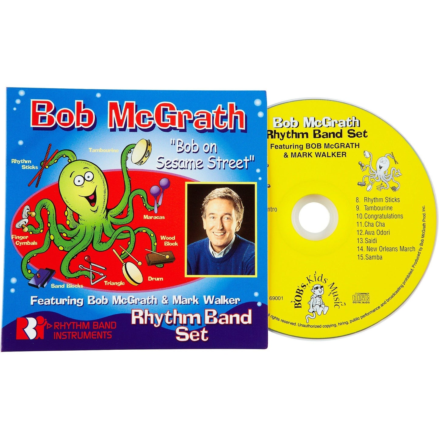 Rhythm Band Instruments Bob McGrath Educational World Music Percussion Set 8"W x 11"L x 4"D (RBI - RB52) - SchoolOutlet