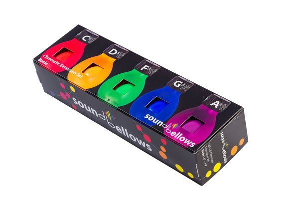 Rhythm Band Instruments Soundbellows 5 - Note Chromatic Extension Basic Set 13.3"W x 4"L x 2.75"D (RBI - SBS - CB) - SchoolOutlet