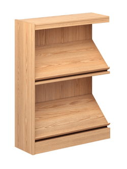 Russwood Library Furniture Stately Series Periodical Shelving - 48"H Single Face Adder Veneer Top - 48"H x 36"W x 12"D (1PDA-4812)