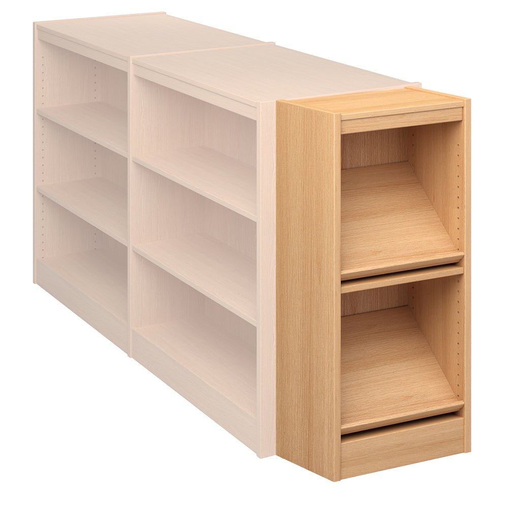 Russwood Library Furniture Stately Series Periodical Shelving - 42"H Single Face Starter Veneer Top - 42"H x 37"W x 12"D (1PDS - 4212) - SchoolOutlet