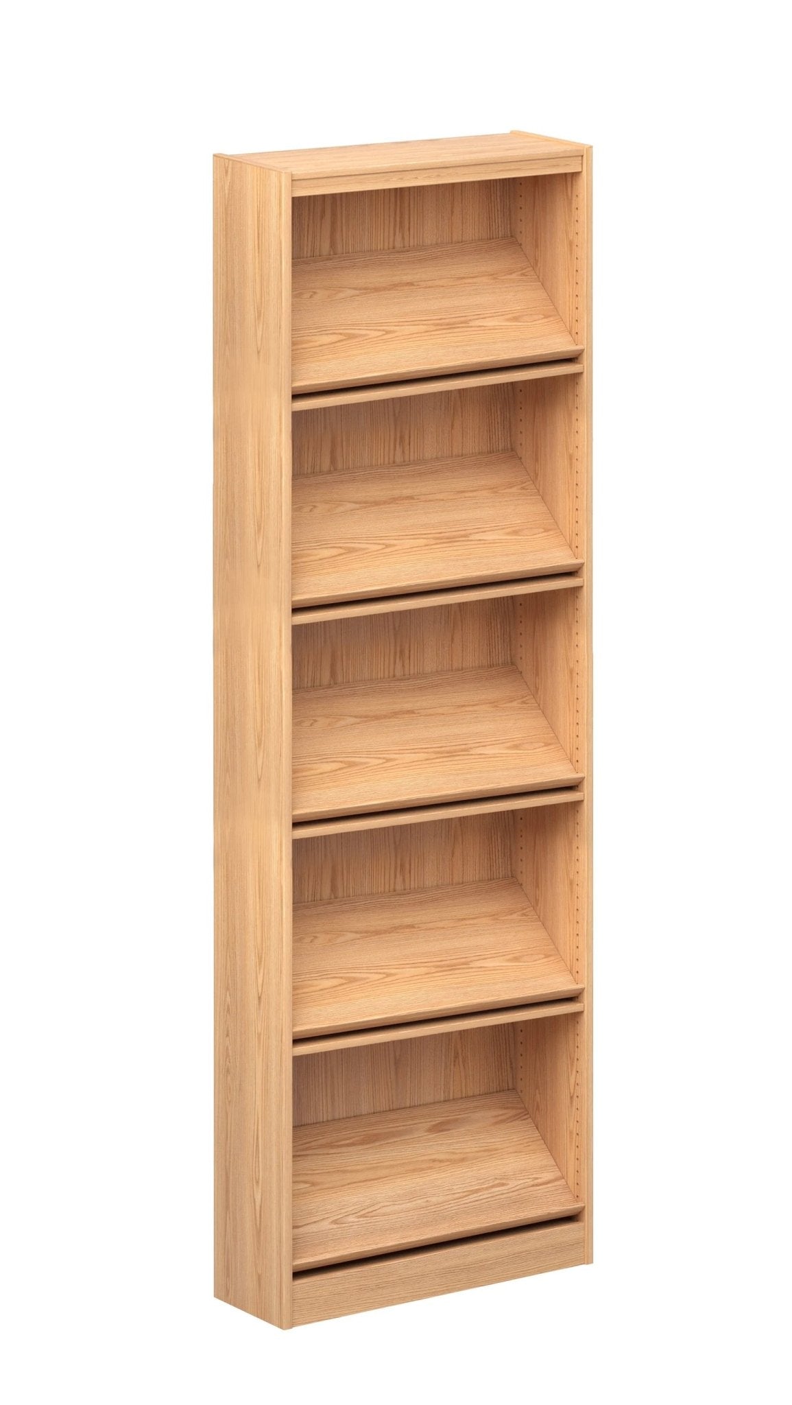Russwood Library Furniture Stately Series Periodical Shelving - 82"H Single Face Starter Veneer Top - 82"H x 37"W x 12"D (1PDS - 8212) - SchoolOutlet