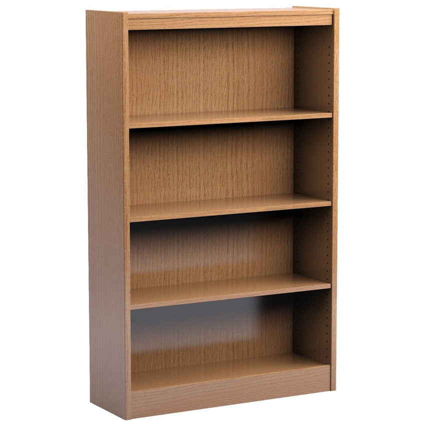 Russwood Library Furniture Stately Series Single Face Shelving - 60"H Starter Veneer Top - 60"H x 37"W x 12"D (1SS - 6012) - SchoolOutlet