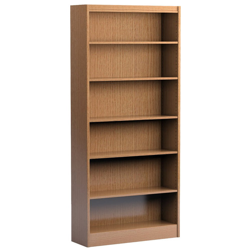 Russwood Library Furniture Stately Series Single Face Shelving - 82"H Starter Veneer Top - 82"H x 37"W x 12"D (1SS - 8212) - SchoolOutlet