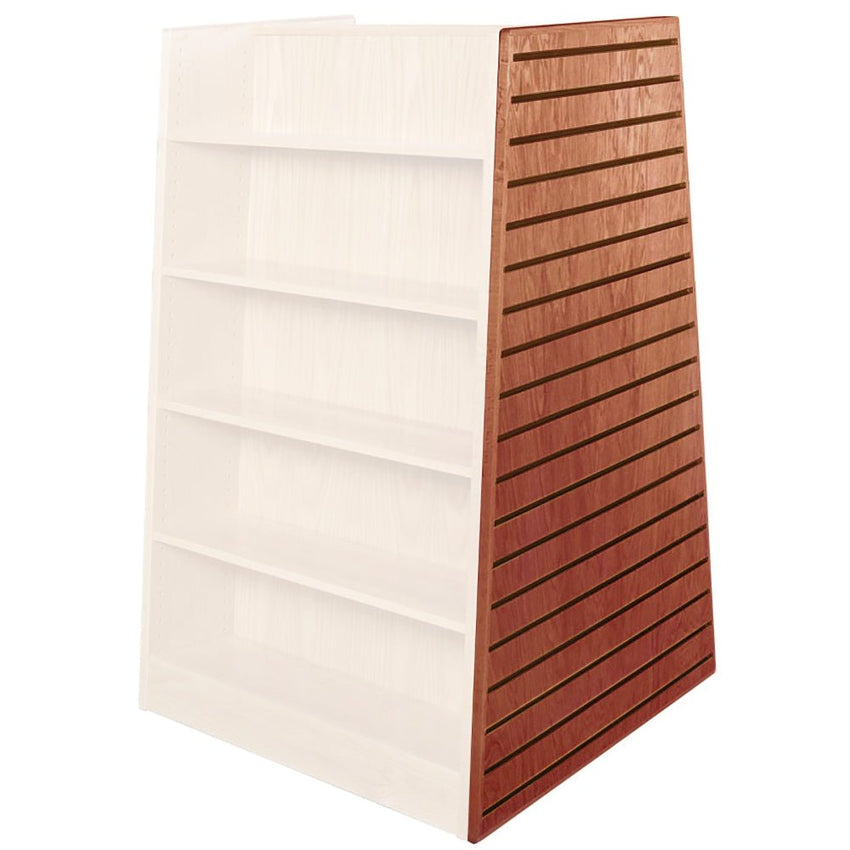 Russwood Library Furniture Stately Series Bookstore Shelving - 1 slatwall end panel for Double Face Bookstore Shelving 58"H x 1"W x 31"D (2BS - 58SWEP) - SchoolOutlet