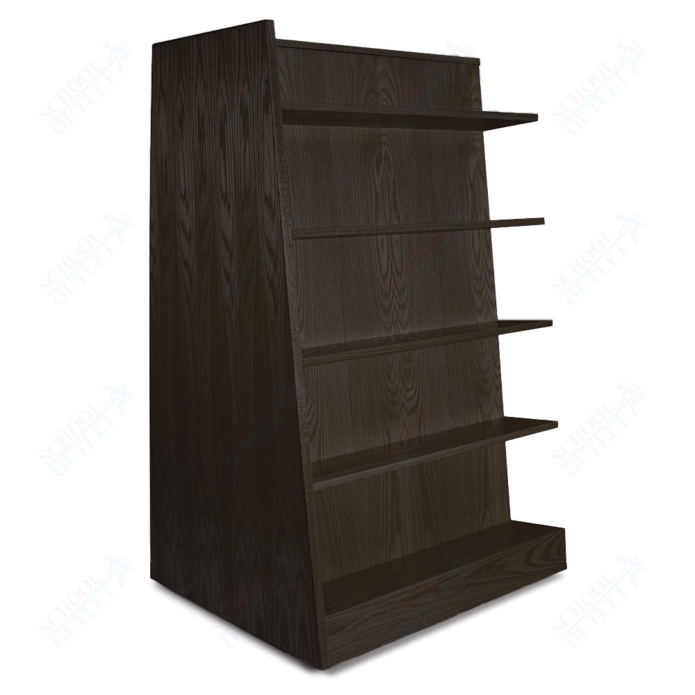 Russwood Library Furniture Stately Series Bookstore Shelving - 58"H - Double Face Bookstore Shelving - Adder 58"H x 36"W x 31"D (RUS - 2BSA - 58V) - SchoolOutlet