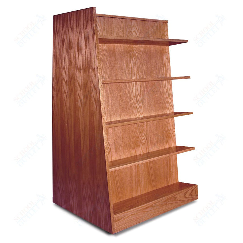 Russwood Library Furniture Stately Series Bookstore Shelving - 58"H - Double Face Bookstore Shelving - Adder 58"H x 36"W x 31"D (RUS - 2BSA - 58V) - SchoolOutlet