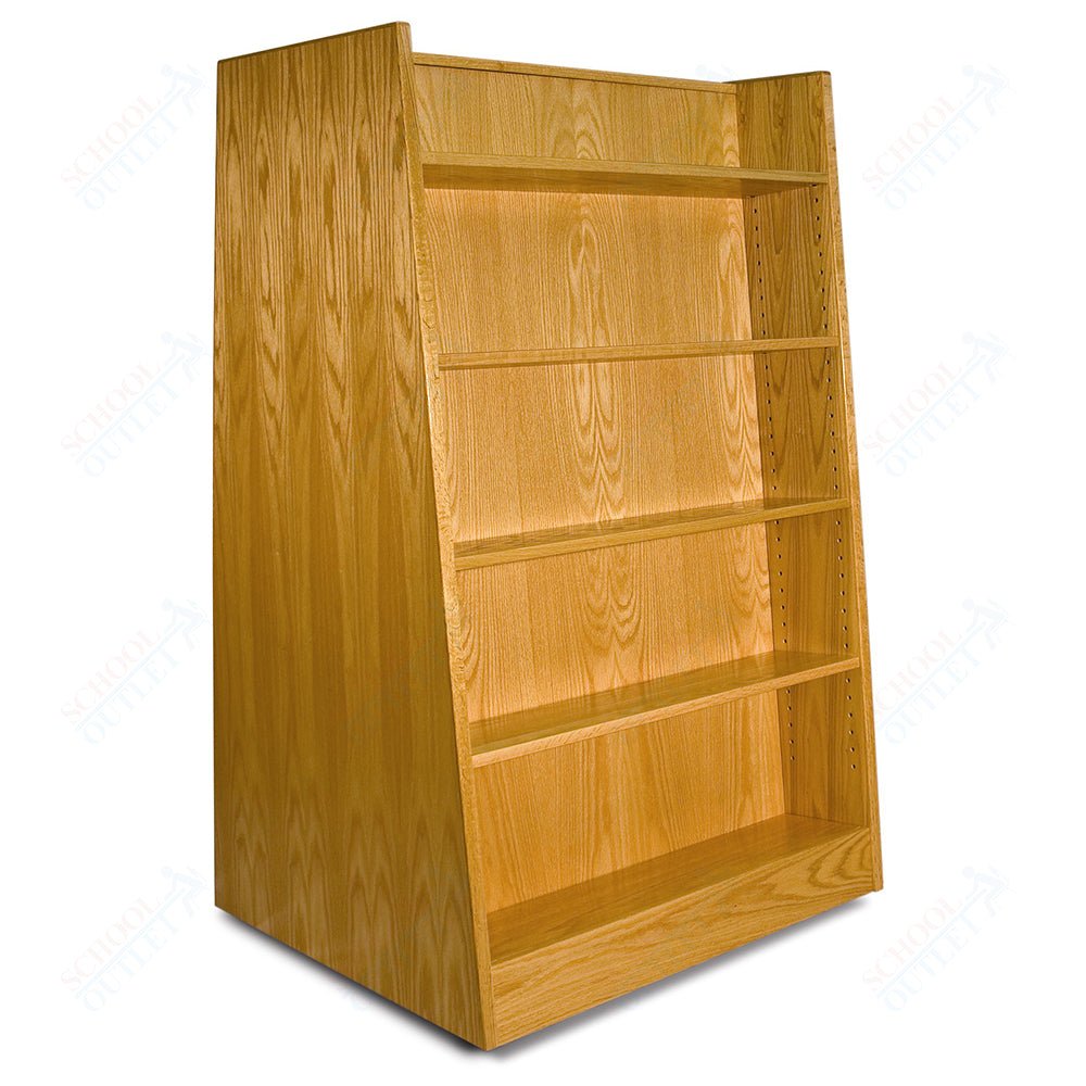 Russwood Library Furniture Stately Series Bookstore Shelving - 58"H - Double Face Bookstore Shelving - Starter 58"H x 37"W x 31"D(2BSS - 58V) - SchoolOutlet