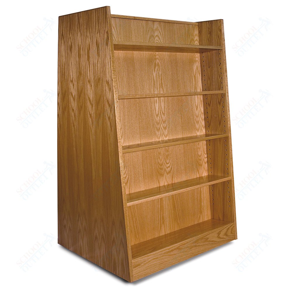 Russwood Library Furniture Stately Series Bookstore Shelving - 58"H - Double Face Bookstore Shelving - Starter 58"H x 37"W x 31"D(2BSS - 58V) - SchoolOutlet