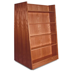 Russwood Library Furniture Stately Series Bookstore Shelving - 58"H - Mobile Double Face Bookstore Shelving - Starter 58"H x 37"W x 31"D (2BSS-58V-M)