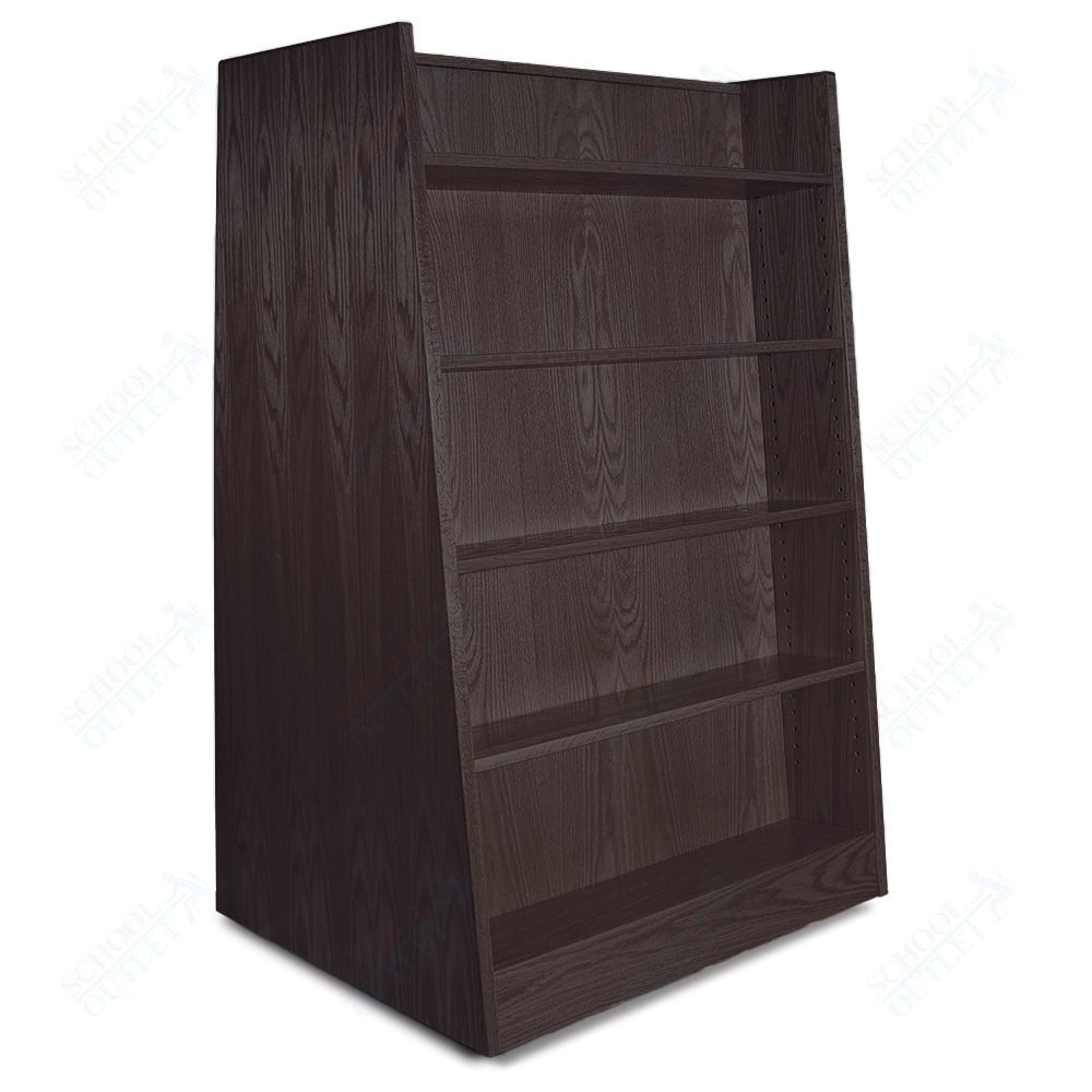 Russwood Library Furniture Stately Series Bookstore Shelving - 58"H - Mobile Double Face Bookstore Shelving - Starter 58"H x 37"W x 31"D (2BSS - 58V - M) - SchoolOutlet