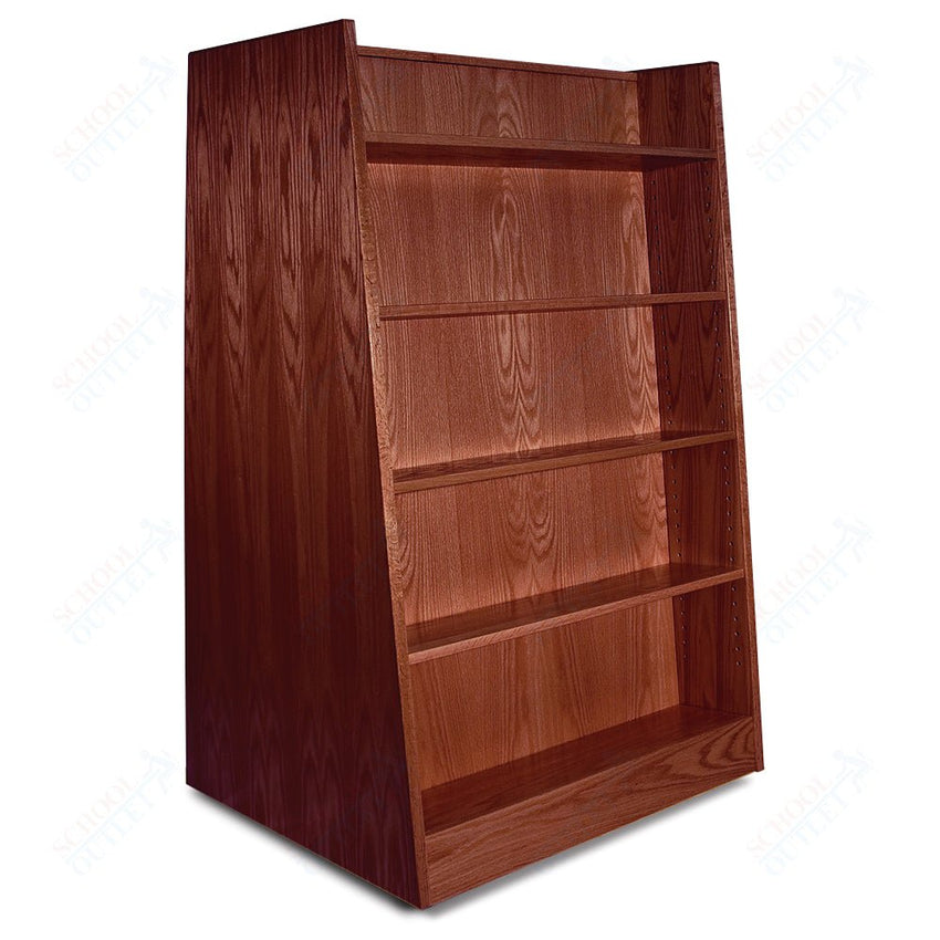 Russwood Library Furniture Stately Series Bookstore Shelving - 58"H - Mobile Double Face Bookstore Shelving - Starter 58"H x 37"W x 31"D (2BSS - 58V - M) - SchoolOutlet