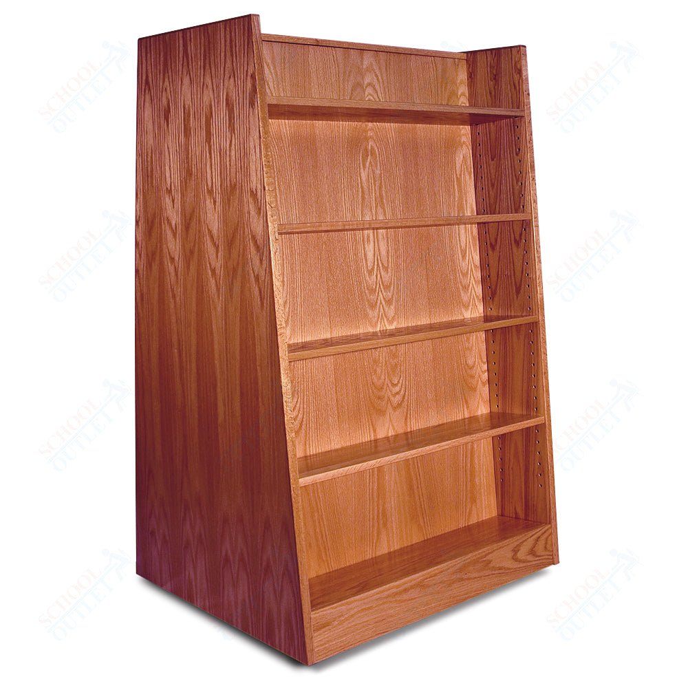 Russwood Library Furniture Stately Series Bookstore Shelving - 58"H - Double Face Bookstore Shelving - Starter 58"H x 37"W x 31"D(2BSS - 58V) - SchoolOutlet