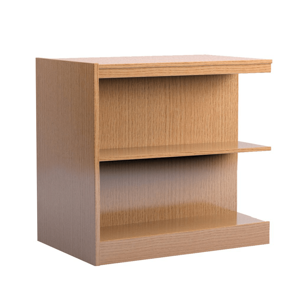 Russwood Library Furniture Stately Series Double Face Shelving - 36"H Adder Veneer Top - 36"H x 36"W x 20"D (RUS - 2SA - 3620) - SchoolOutlet