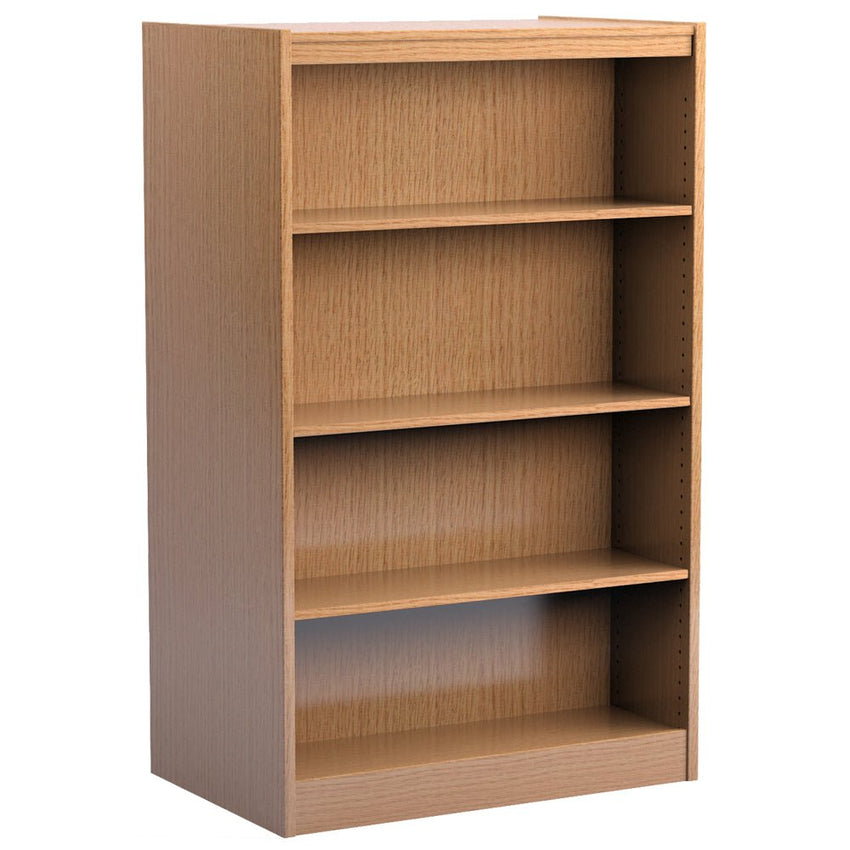 Russwood Library Furniture Stately Series Double Face Shelving - 60"H Starter Veneer Top - 60"H x 37"W x 20"D (2SS - 6020) - SchoolOutlet