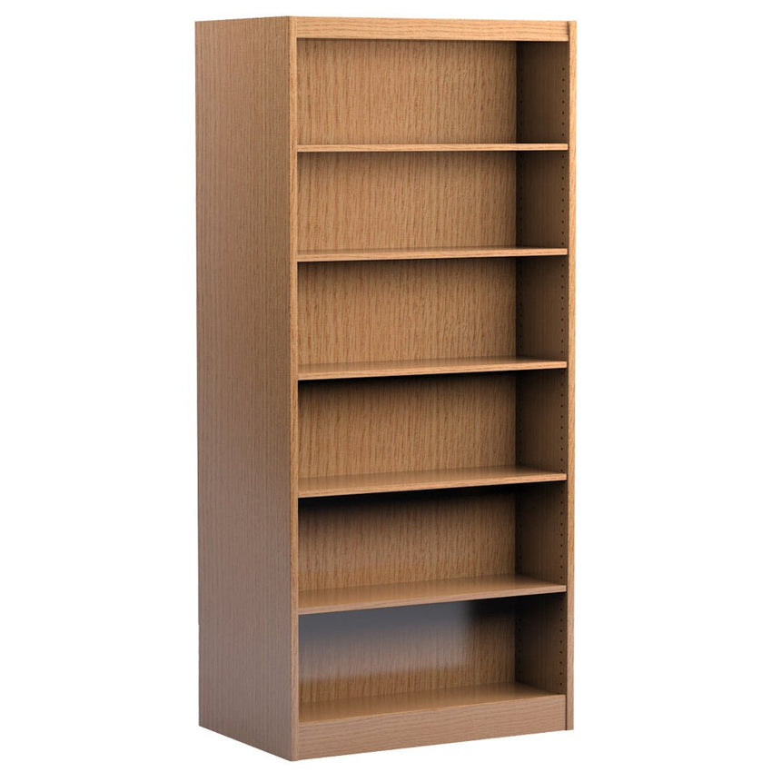 Russwood Library Furniture Stately Series Double Face Shelving - 82"H Starter Veneer Top - 82"H x 37"W x 24"D (2SS - 8224) - SchoolOutlet