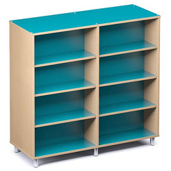 Russwood Library Furniture Envision Series Bay Shelving - 60"H Single Sided - 2 Bay - Palette style shelving (RUS-PT-1S-60-2B)