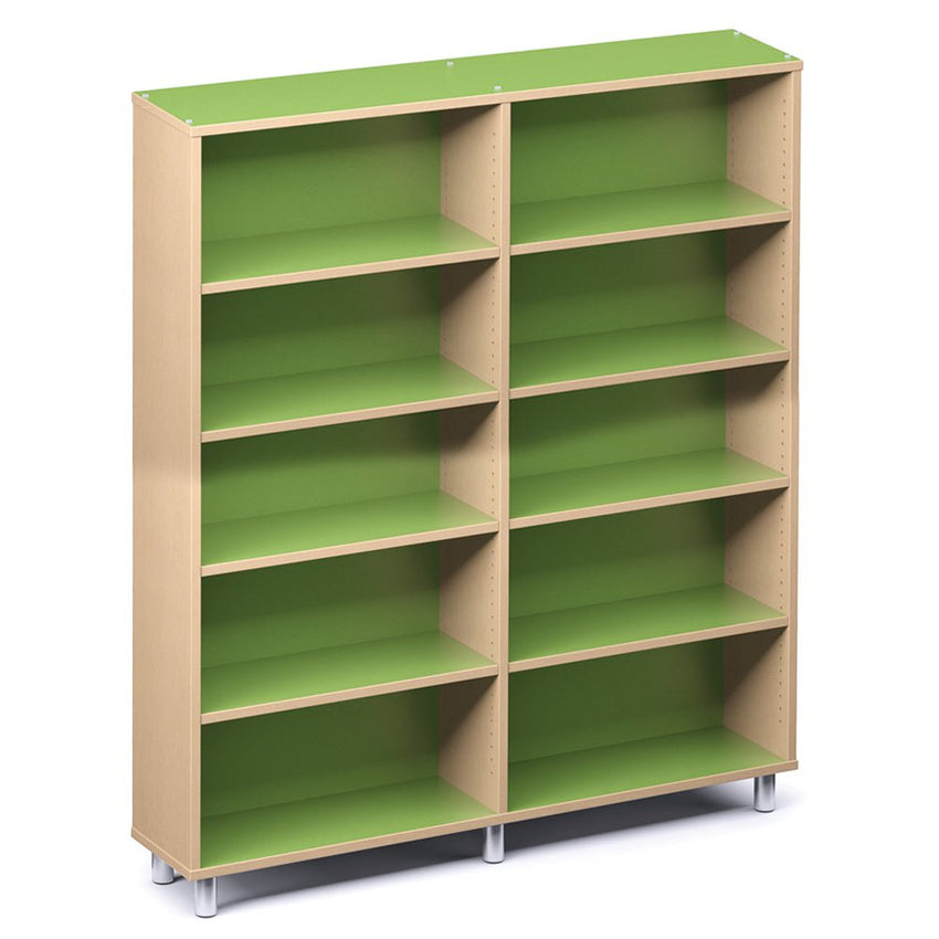 Russwood Library Furniture Envision Series Bay Shelving - 72"H Single Sided - 2 Bay - Palette style shelving (PT - 1S - 72 - 2B) - SchoolOutlet