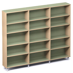 Russwood Library Furniture Envision Series Bay Shelving - 72"H Single Sided - 3 Bay - Palette style shelving (RUS-PT-1S-72-3B)