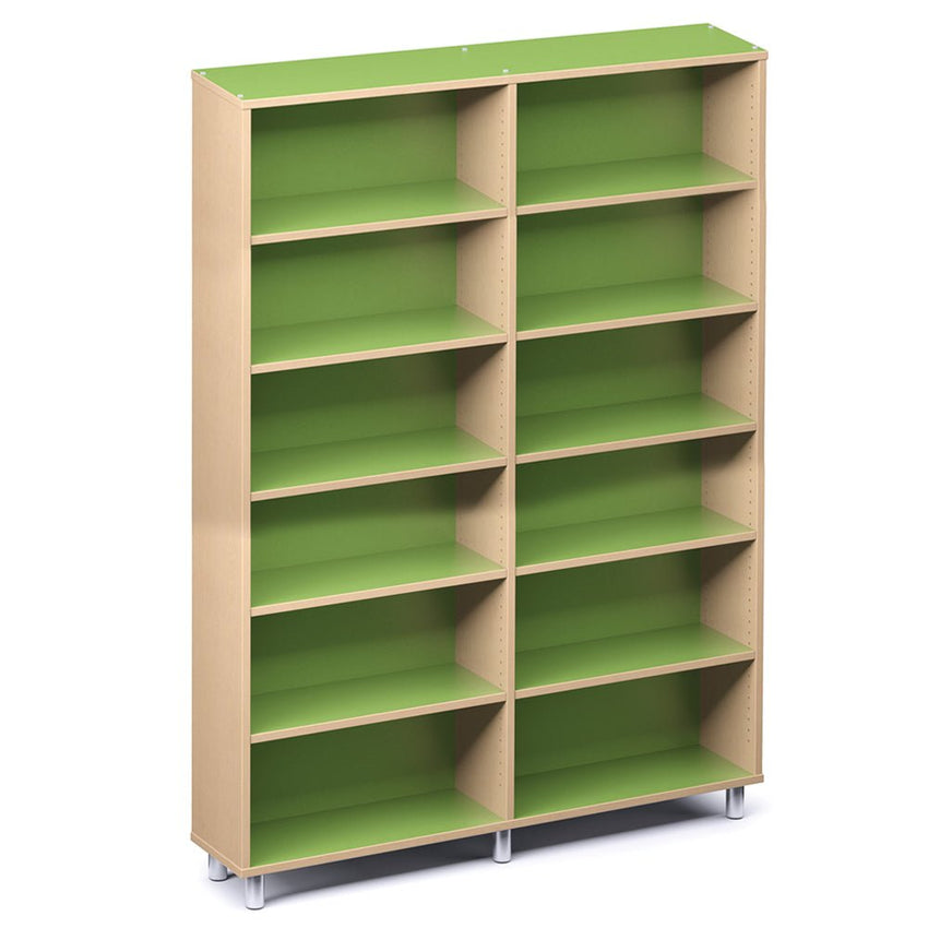 Russwood Library Furniture Envision Series Bay Shelving - 82"H Single Sided - 2 Bay - Palette style shelving (PT - 1S - 82 - 2B) - SchoolOutlet