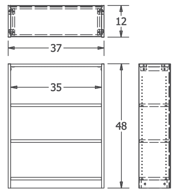 Russwood Library Furniture Inspire Series 48" Single Face Shelving Starter (RUS - PT - 1SS - 4812) - SchoolOutlet