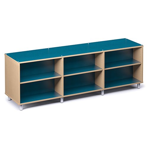 Russwood Library Furniture Envision Series Bay Shelving - 36"H Double Sided - 3 Bay - Palette style shelving (PT - 2S - 36 - 3B) - SchoolOutlet
