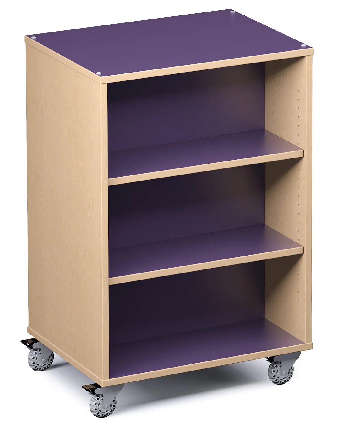 Russwood Library Furniture Envision Series Bay Shelving - 42"H Double Sided - 1 Bay - Palette style shelving (PT - 2S - 42 - 1B) - SchoolOutlet