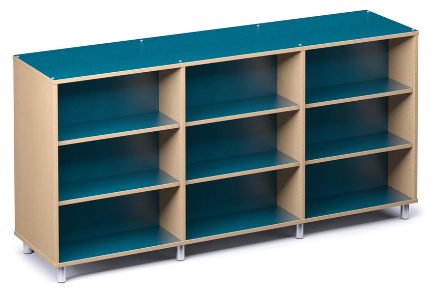 Russwood Library Furniture Envision Series Bay Shelving - 42"H Double Sided - 3 Bay - Palette style shelving (PT - 2S - 42 - 3B) - SchoolOutlet