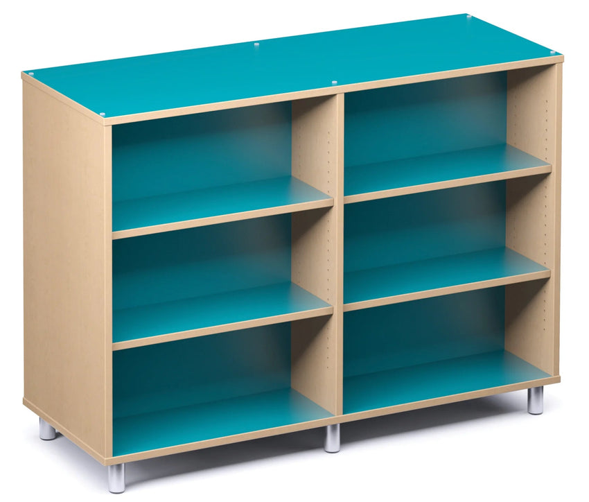 Russwood Library Furniture Envision Series Bay Shelving - 48"H Double Sided - 2 Bay - Palette style shelving (PT - 2S - 48 - 2B) - SchoolOutlet