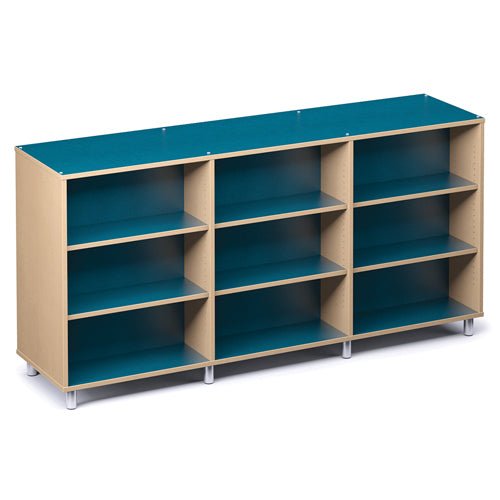 Russwood Library Furniture Envision Series Bay Shelving - 48"H Double Sided - 3 Bay - Palette style shelving (PT - 2S - 48 - 3B) - SchoolOutlet