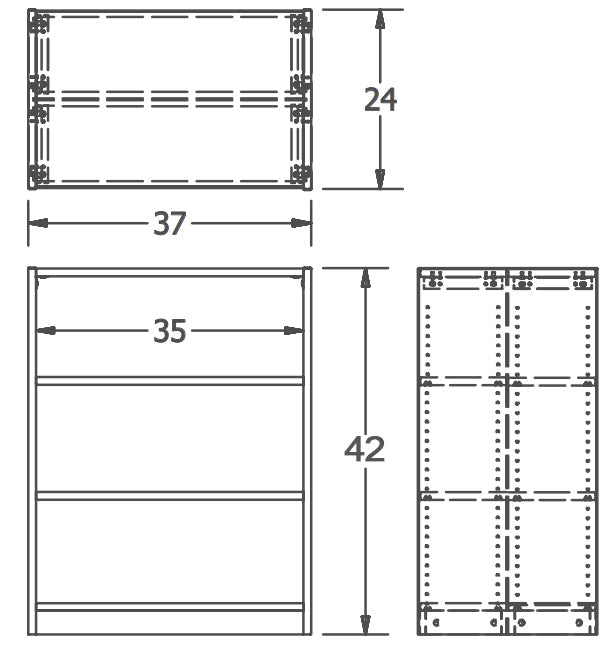 Russwood Library Furniture Inspire 42" Double Faced Starter (RUS - PT - 2SS - 4224) - SchoolOutlet