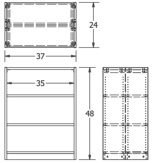 Russwood Library Furniture Inspire 48" Double Faced Starter (RUS - T - 2SS - 4824) - SchoolOutlet