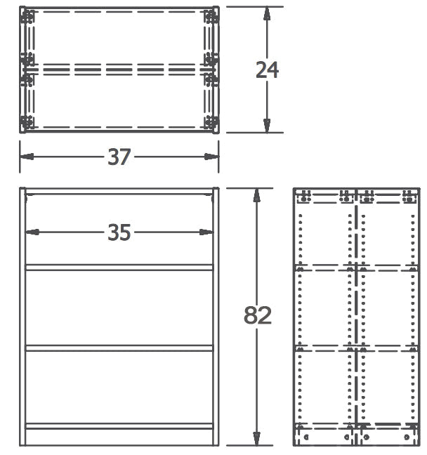 Russwood Library Furniture Inspire Series 82" Double Faced Starter (RUS - PT - 2SS - 8224) - SchoolOutlet