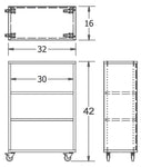 Russwood Library Furniture Envision Series Cubby Shelving - Single Slided - 42