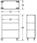 Russwood Library Furniture Envision Series Cubby Shelving - Single Slided - 48