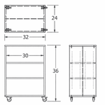 Russwood Library Furniture Envision Series Cubby Shelving - Double Slided - 36