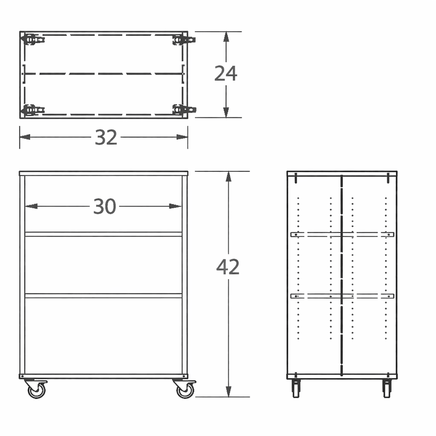 Russwood Library Furniture Envision Series Cubby Shelving - Double Slided - 42"H x 32"W x 24"D (PT - DF - CS - 4232) - SchoolOutlet