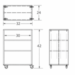 Russwood Library Furniture Envision Series Cubby Shelving - Double Slided - 42