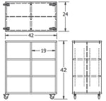 Russwood Library Furniture Envision Series Cubby Shelving - Double Slided - 42