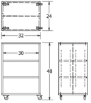 Russwood Library Furniture Envision Series Cubby Shelving - Double Slided - 48