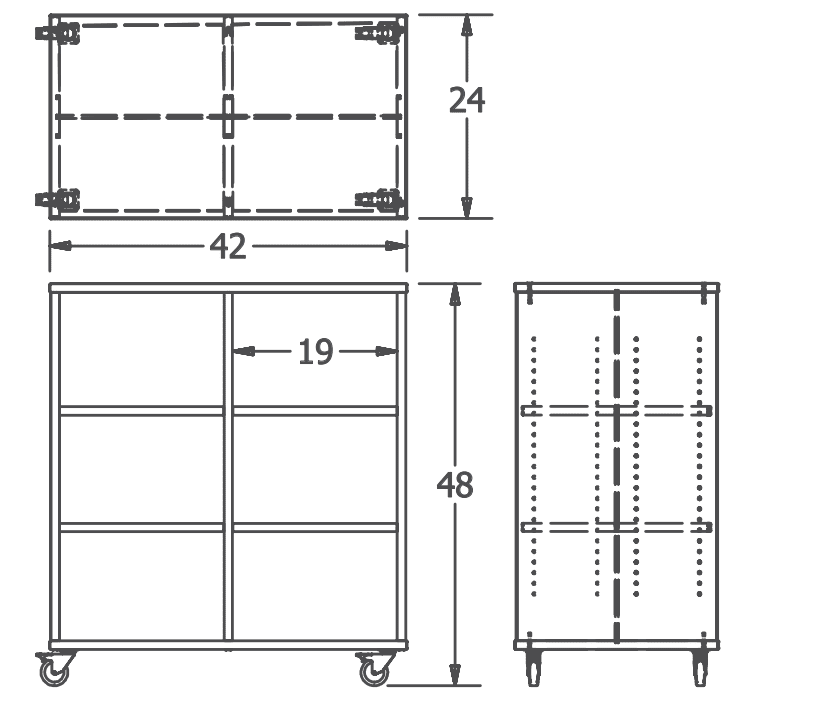 Russwood Library Furniture Envision Series Cubby Shelving - Double Slided - 48"H x 42"W x 24"D (PT - DF - CS - 4842) - SchoolOutlet