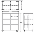Russwood Library Furniture Envision Series Cubby Shelving - Double Slided - 48