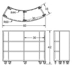 Russwood Library Furniture Envision Series Single Radius Shelving - 36