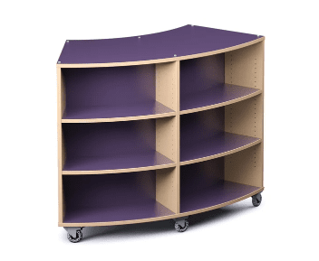 Russwood Library Furniture Envision Series Single Radius Shelving - 36"H x 60"W x 16"D (PT - RS - 48) - SchoolOutlet