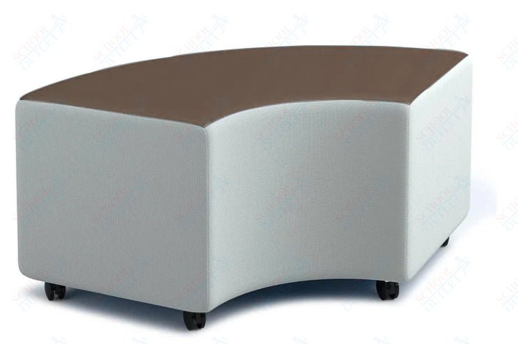 Russwood Library Furniture Zipit - Rollit Series - Rollit Arc soft seat - 18"H (RUS - RL - AR18 - G1) - SchoolOutlet