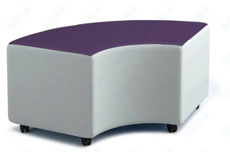 Russwood Library Furniture Zipit - Rollit Series - Rollit Arc soft seat - 18"H (RUS - RL - AR18 - G1) - SchoolOutlet