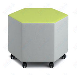 Russwood Library Furniture Zipit - Rollit Series - Rollit Hexagon soft seat - 16"H (RUS-RL-HX16-G1)