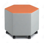 Russwood Library Furniture Zipit - Rollit Series - Rollit Hexagon soft seat - 16